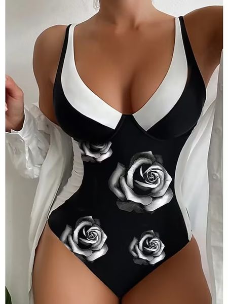 women's swimwear vest bikini set swimsuit lianxian women beach patchwork beachwear monokini 230425, White;black
women's swimwear vest bikini set swimsuit lianxian women beach patchwork beachwear monokini 230425, White;black