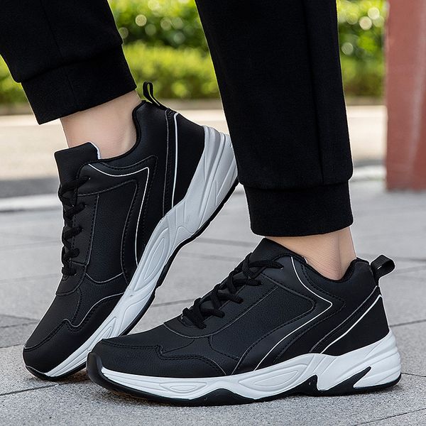 new leisure fashion mens running shoes leather soft mens sneaker 48 big size outdoor walking spring men shoes, Black
new leisure fashion mens running shoes leather soft mens sneaker 48 big size outdoor walking spring men shoes, Black