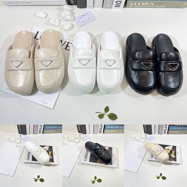 women mules prad soft lining leather sandals slippers mule slides black white womens lady scuffs indoors outdoor fashions
women mules prad soft lining leather sandals slippers mule slides black white womens lady scuffs indoors outdoor fashions