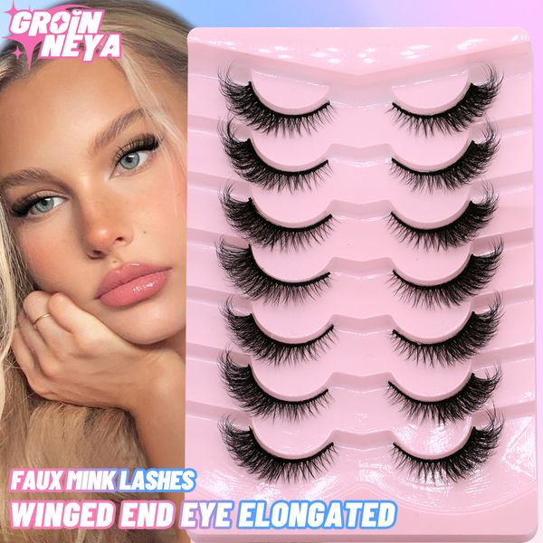 makeup tools groinneya cat eye lashes faux mink lashes winged end elongated lashes fake soft natural long full strip 230425 
makeup tools groinneya cat eye lashes faux mink lashes winged end elongated lashes fake soft natural long full strip 230425