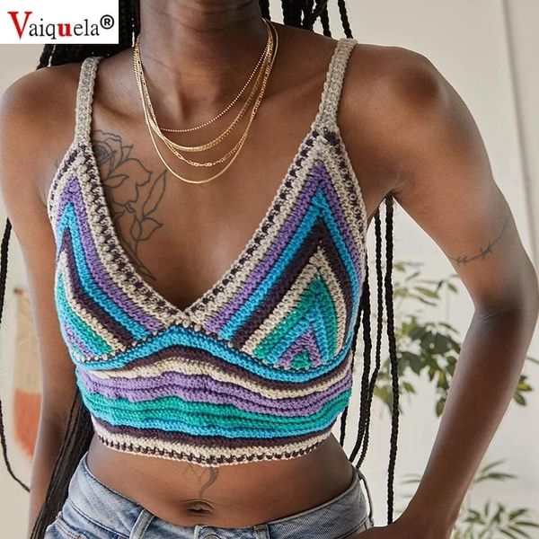t-shirt colorful striped knitted cami 90s vintage summer beach boho sleeveless spaghetti strap crop women vests and suspenders, White
t-shirt colorful striped knitted cami 90s vintage summer beach boho sleeveless spaghetti strap crop women vests and suspenders, White