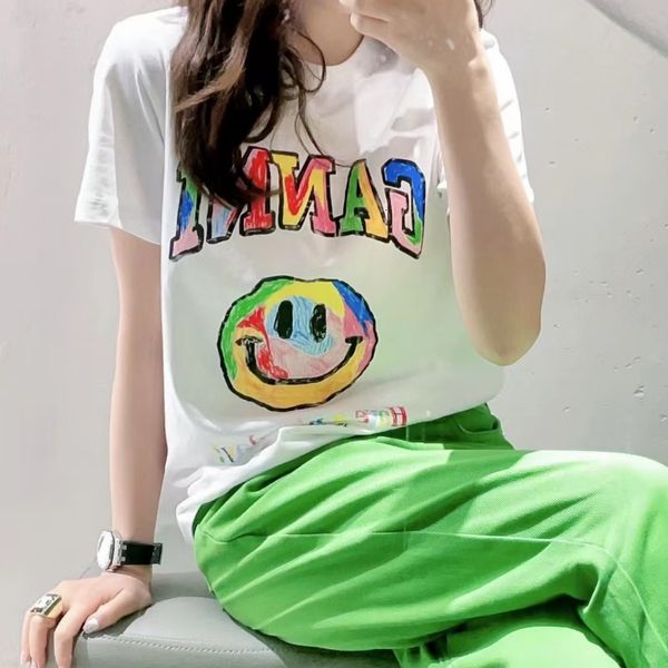 women's tshirt 2023 cotton color printed tshirt summer casual comfortable short sleeved home clothes 230425, White
women's tshirt 2023 cotton color printed tshirt summer casual comfortable short sleeved home clothes 230425, White