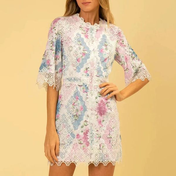 2023 dress summer new gentle romantic heavy industry lace print a-line dress short skirt, Black;gray
2023 dress summer new gentle romantic heavy industry lace print a-line dress short skirt, Black;gray