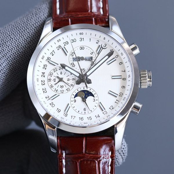 mens watch 40mm automatic mechanical movement wristwatches business wristwatch leather montre de luxe watches for men, Slivery;brown
mens watch 40mm automatic mechanical movement wristwatches business wristwatch leather montre de luxe watches for men, Slivery;brown