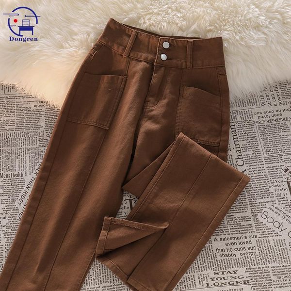 jeans vintage pants woman jeans high waist wide leg denim women's retro split jeans women's coffee design slightly flared pants, Blue
jeans vintage pants woman jeans high waist wide leg denim women's retro split jeans women's coffee design slightly flared pants, Blue