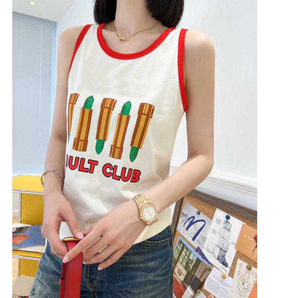 23ss womens designer clothing tanks tank camis round neck pure cotton splice color lipstick logo print vest womens clothes a1, White
23ss womens designer clothing tanks tank camis round neck pure cotton splice color lipstick logo print vest womens clothes a1, White