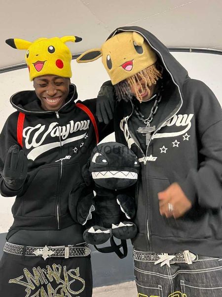 men's hoodies sweatshirts y2k zipper hooded sweatshirt hip hop letter printed jacket men and women new fashion casual punk trend oversi, Black
men's hoodies sweatshirts y2k zipper hooded sweatshirt hip hop letter printed jacket men and women new fashion casual punk trend oversi, Black