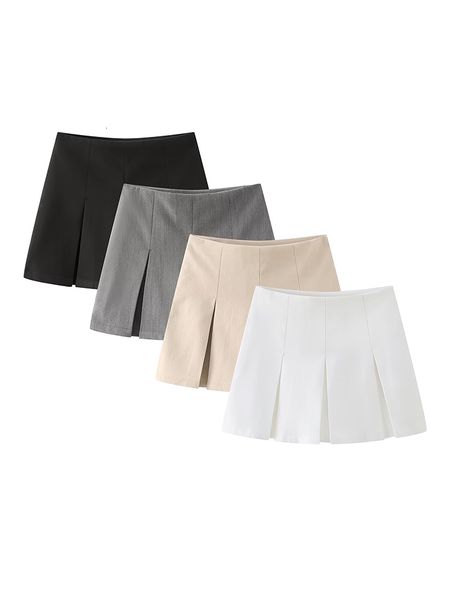 women's shorts willshela women fashion solid pleated side zipper skirts vintage high waist female chic lady 230426, White;black
women's shorts willshela women fashion solid pleated side zipper skirts vintage high waist female chic lady 230426, White;black