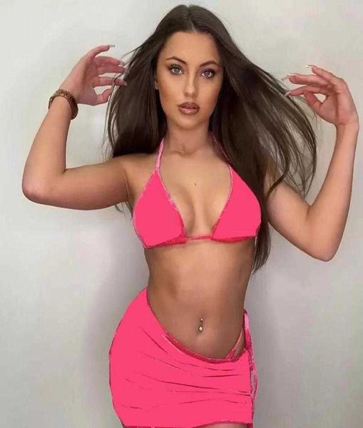 designer bikini women velvet beach summer swimwear 3 pieces strap bikinis set holiday personality charm girls trendy swimsuit slinky dress85, Black
designer bikini women velvet beach summer swimwear 3 pieces strap bikinis set holiday personality charm girls trendy swimsuit slinky dress85, Black