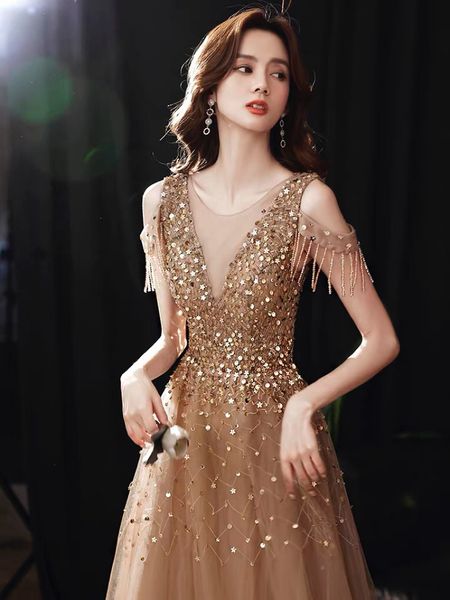 champagne cocktail dresses sleeveless tassel shiny beaded sequin luxury a line o neck women plus size glitter prom party gown 2023, Black
champagne cocktail dresses sleeveless tassel shiny beaded sequin luxury a line o neck women plus size glitter prom party gown 2023, Black