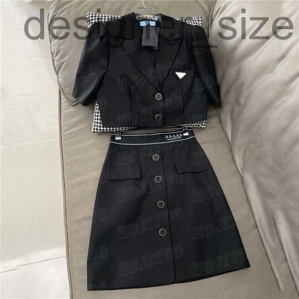 two piece dress designerletters badge women suit blazer dress sets designer short sleeve jacket skirts fashion sets pmgx, White
two piece dress designerletters badge women suit blazer dress sets designer short sleeve jacket skirts fashion sets pmgx, White