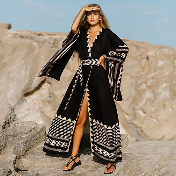 women's swimwear beach summer maxi dresses outfits for women swimsuit cover up boho clothing bohemian clothes vestidos de verano mujer, White;black
women's swimwear beach summer maxi dresses outfits for women swimsuit cover up boho clothing bohemian clothes vestidos de verano mujer, White;black