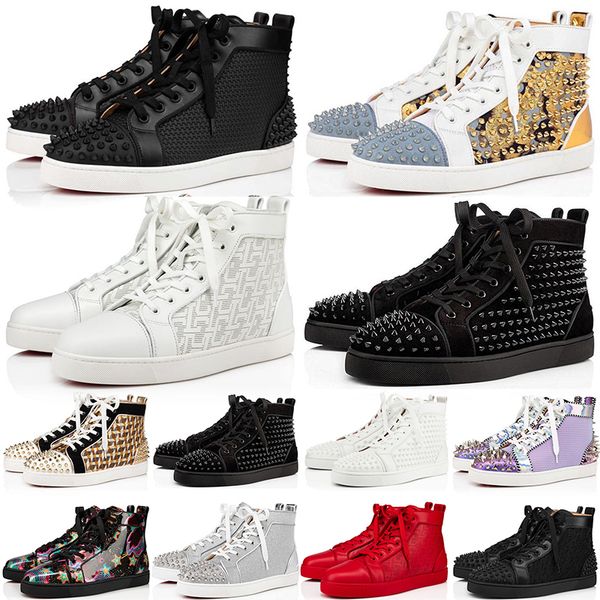 2023 red bottoms shoes for louboutiny mens womens high boot triple white size 5.5-13 flat casual shoe fashion luxurys designer loafers train, Black
2023 red bottoms shoes for louboutiny mens womens high boot triple white size 5.5-13 flat casual shoe fashion luxurys designer loafers train, Black