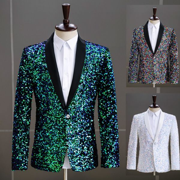 men's suits blazers large size 5xl shiny green sequin blazer glitter embellished jacket men big size nightclub prom suit homme singers, White;black
men's suits blazers large size 5xl shiny green sequin blazer glitter embellished jacket men big size nightclub prom suit homme singers, White;black
