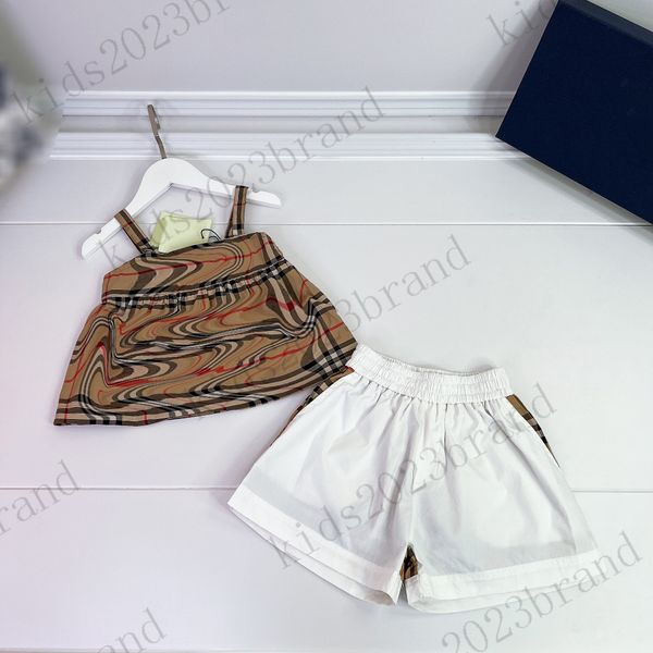 girls designer clothing sets custom suspenders with shorts two pieces sets luxury kids sleeveless t shirts white color short pants high end
girls designer clothing sets custom suspenders with shorts two pieces sets luxury kids sleeveless t shirts white color short pants high end