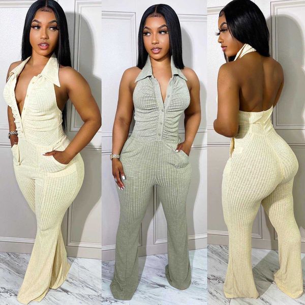 womens jumpsuits rompers echoine turn down collar halter jumpsuit pocket knitted ribbed backless skinny bodycon rompers clubwear outfits ove, Black;white
womens jumpsuits rompers echoine turn down collar halter jumpsuit pocket knitted ribbed backless skinny bodycon rompers clubwear outfits ove, Black;white