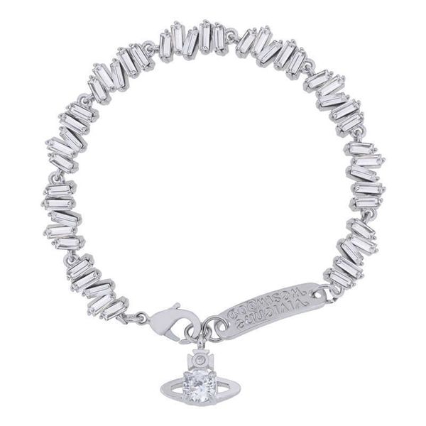 the western empress dowager's same sparkling ordinary women's glass square necklace bracelet, Silver
the western empress dowager's same sparkling ordinary women's glass square necklace bracelet, Silver