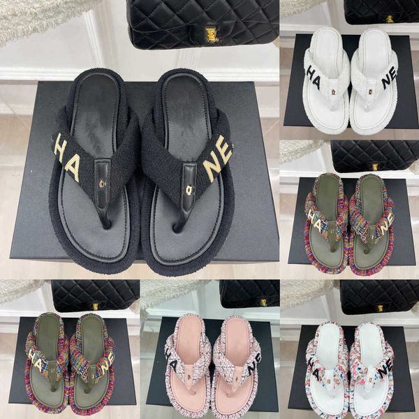 genuine leather plaid tweed slippers luxuries designers embroidery thong sandals sheepskin designer flip flops summer women shoes, Black
genuine leather plaid tweed slippers luxuries designers embroidery thong sandals sheepskin designer flip flops summer women shoes, Black