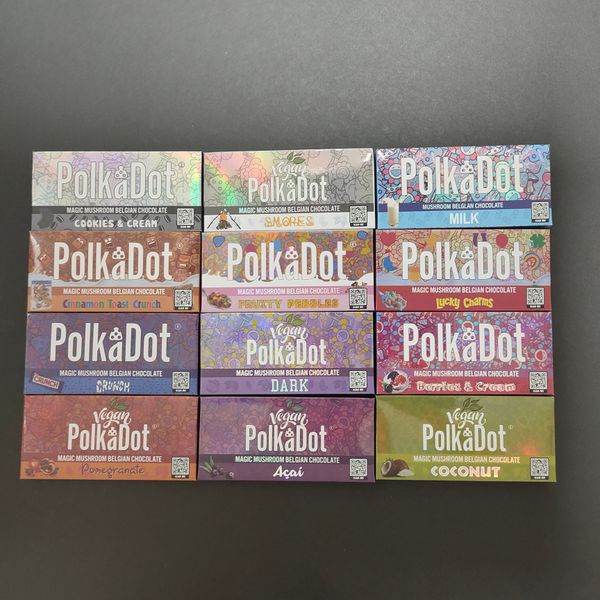 polkadot chocolate bar packaging boxes 12 kinds dark pomegranate orunch magic mushroom polka dot chocolate bars package supply strawnana luc
polkadot chocolate bar packaging boxes 12 kinds dark pomegranate orunch magic mushroom polka dot chocolate bars package supply strawnana luc