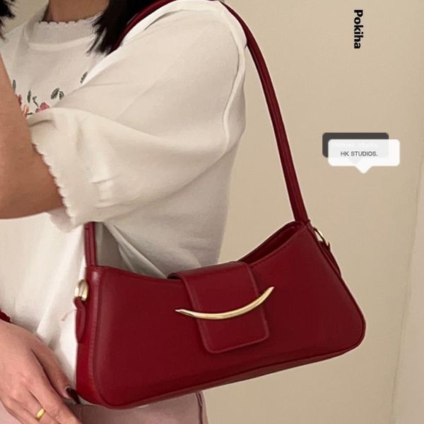 evening bags vintage red classic fashion women's underarm shoulder bag 2023 luxury designer crossbody trend handbag party 230426
evening bags vintage red classic fashion women's underarm shoulder bag 2023 luxury designer crossbody trend handbag party 230426