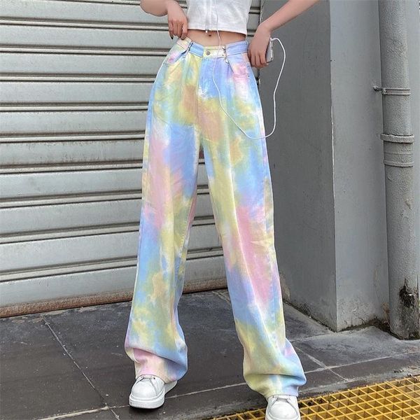 jeans harajuku oversized tiedye jeans women new ins casual high waist contrast rainbow jeans street fashion loose wild wideleg pants, Blue
jeans harajuku oversized tiedye jeans women new ins casual high waist contrast rainbow jeans street fashion loose wild wideleg pants, Blue