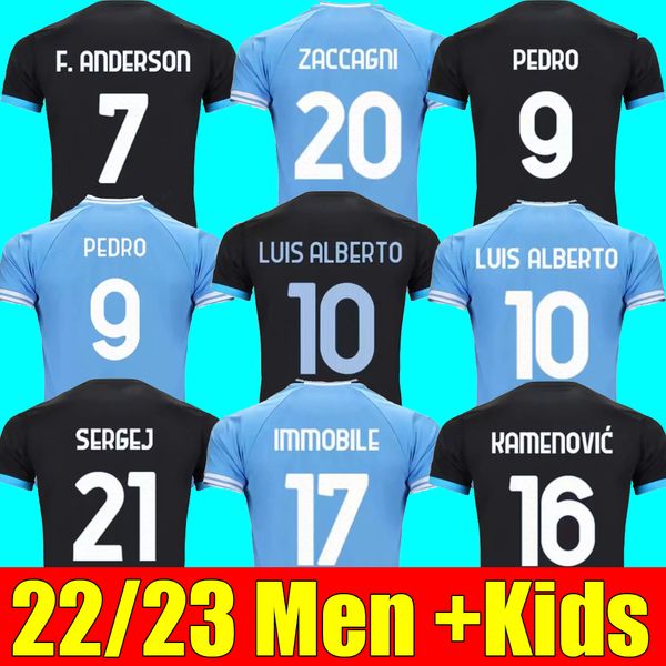 22 23 lazio soccer jerseys 2022 2023 lazio anniversary football shirt pedro black luis alberto immobile sergej men kids kits maillot maglia, Black;yellow
22 23 lazio soccer jerseys 2022 2023 lazio anniversary football shirt pedro black luis alberto immobile sergej men kids kits maillot maglia, Black;yellow