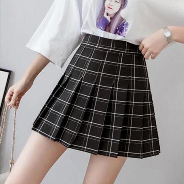 capris sweet women pleated skirt fashion plaid aline mini high waist chic skirt kawaii summer casual ladies plaid skirt, Black;white
capris sweet women pleated skirt fashion plaid aline mini high waist chic skirt kawaii summer casual ladies plaid skirt, Black;white