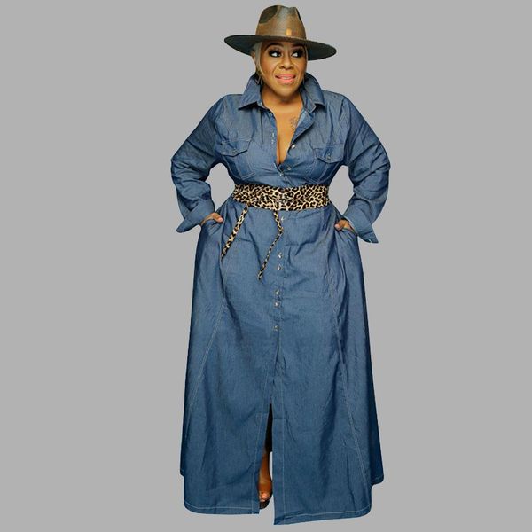 dresses fall clothes maxi dresses for women turn down collar casual long sleeve dress plus size women denim dress wholesale dropshipping, Black
dresses fall clothes maxi dresses for women turn down collar casual long sleeve dress plus size women denim dress wholesale dropshipping, Black