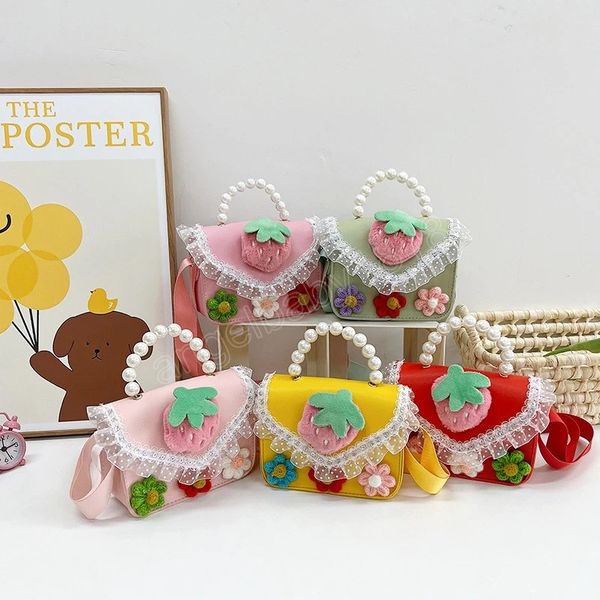 cartoon strawberry children's shoulder bag pearl handle baby girls lace crossbody bags princess coin purse accessories handbags, White
cartoon strawberry children's shoulder bag pearl handle baby girls lace crossbody bags princess coin purse accessories handbags, White