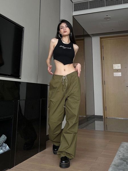 capris jaded parachute cargo pants sweatpants women baggy low waist casual shirring loose full length, Black;white
capris jaded parachute cargo pants sweatpants women baggy low waist casual shirring loose full length, Black;white