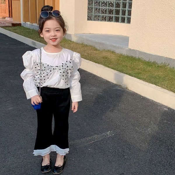 clothing sets children's clothing girls spring suits 2022 new autumn fashion baby kids outfit bow +personalized flared pants two- aa230, White
clothing sets children's clothing girls spring suits 2022 new autumn fashion baby kids outfit bow +personalized flared pants two- aa230, White
