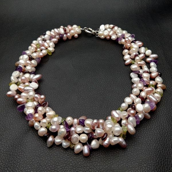 pendant necklaces yygem 4 strands 19'' pearl prehnite amethyst garnet necklace 230425, Silver
pendant necklaces yygem 4 strands 19'' pearl prehnite amethyst garnet necklace 230425, Silver