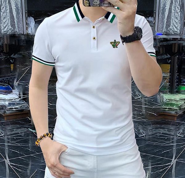 men's t-shirts designers european style men's short sleeve polo shirt drill fashion men's half sleeve lapel slim fit men', White;black
men's t-shirts designers european style men's short sleeve polo shirt drill fashion men's half sleeve lapel slim fit men', White;black