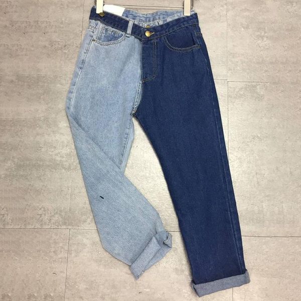 jeans women's jeans two piece patch work 2022 pants female contrasting colors loose wide leg capris street harem pants trendy trousers, Blue
jeans women's jeans two piece patch work 2022 pants female contrasting colors loose wide leg capris street harem pants trendy trousers, Blue