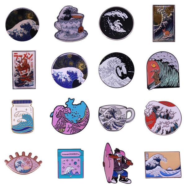 pins brooches nature sea wave enamel pins custom surf heartbeat feelings spirit art brooches luxury copper lapel badges fashion jewelry gift, Gray
pins brooches nature sea wave enamel pins custom surf heartbeat feelings spirit art brooches luxury copper lapel badges fashion jewelry gift, Gray