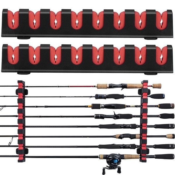 fishing accessories thkfish 2 pcs rod holder stand kit 8 holes black abs plastic wearresistant durable horizontal wallmounted pole rack 2304
fishing accessories thkfish 2 pcs rod holder stand kit 8 holes black abs plastic wearresistant durable horizontal wallmounted pole rack 2304
