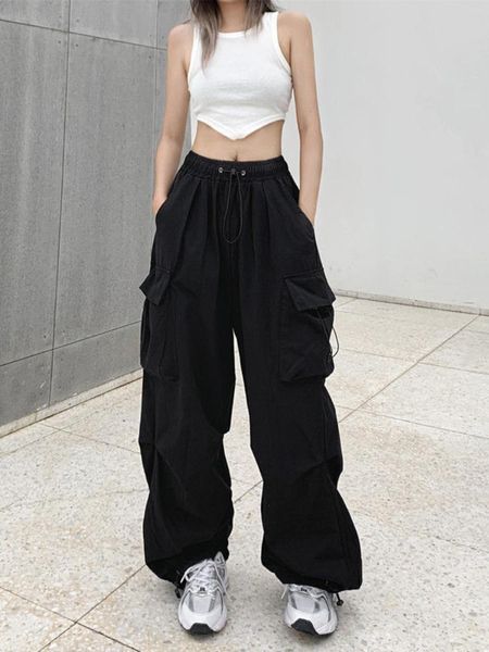 capris houzhou harajuku parachute pants y2k streetwear wide leg baggy cargo trousers female hippie korean edgy style jogging sweatpants, Black;white
capris houzhou harajuku parachute pants y2k streetwear wide leg baggy cargo trousers female hippie korean edgy style jogging sweatpants, Black;white