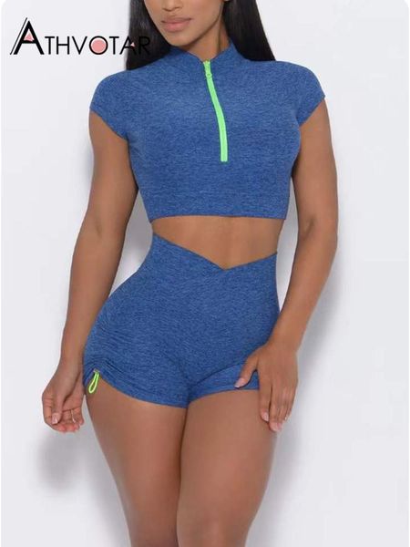 women's two piece pants athvotar women's suit push up leggings one shoulder bras suits with shorts fitness zipper crop short sleev, White
women's two piece pants athvotar women's suit push up leggings one shoulder bras suits with shorts fitness zipper crop short sleev, White