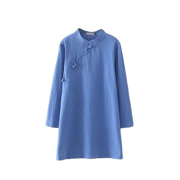 dresses spring dress women clothes plus size 2021 casual long sleeve chinese style buttons cotton line split vetement femme xl/4xl, Black
dresses spring dress women clothes plus size 2021 casual long sleeve chinese style buttons cotton line split vetement femme xl/4xl, Black