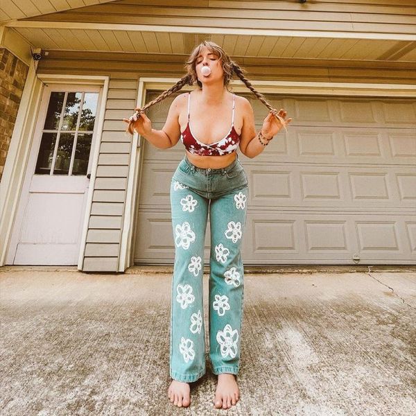 jeans retro flower fashion new print graffiti high waist jeans women casual straight jeans y2k baggy wide leg jeanswomen's clothing, Blue
jeans retro flower fashion new print graffiti high waist jeans women casual straight jeans y2k baggy wide leg jeanswomen's clothing, Blue