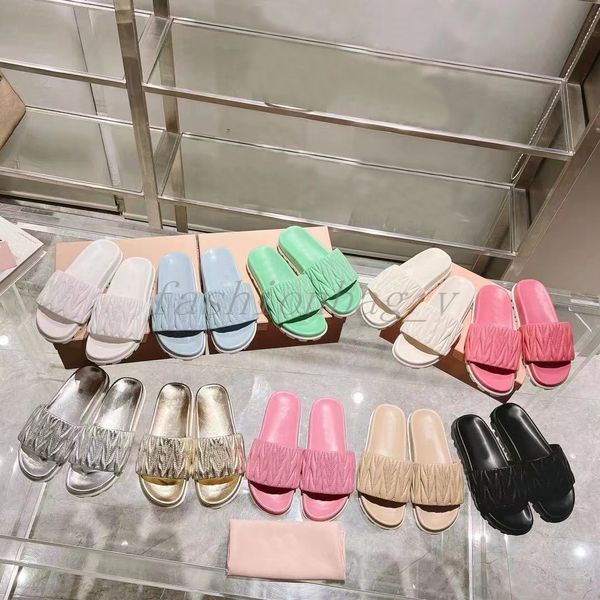 designer sandals women slippers pleated flatsole outdoor beach party shoes summer solid soft sole sandals flat gold silver flip flops, Black
designer sandals women slippers pleated flatsole outdoor beach party shoes summer solid soft sole sandals flat gold silver flip flops, Black