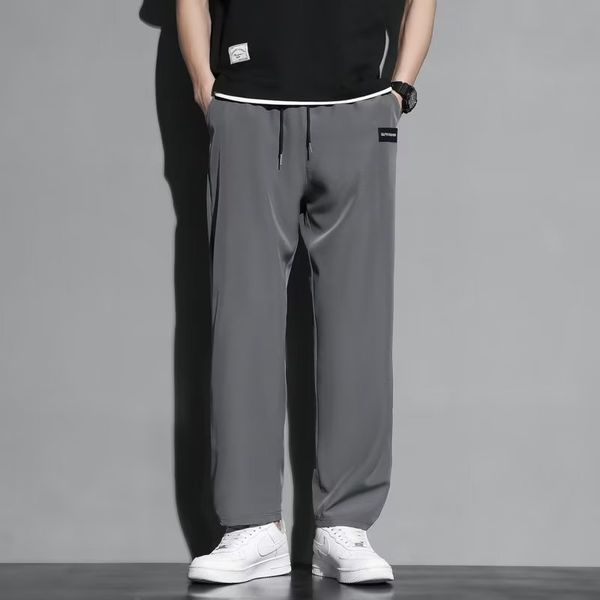 men's pants spring and summer ice silk men's thin wide leg drop straight trendy sports casual pants 230426, Black
men's pants spring and summer ice silk men's thin wide leg drop straight trendy sports casual pants 230426, Black