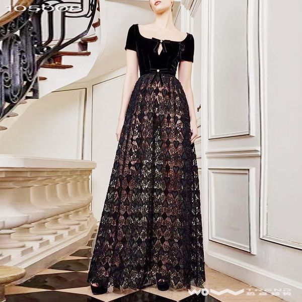 fanncy dress scoop neck short sleeve lace hollow out gatered waist black dress, Black;gray
fanncy dress scoop neck short sleeve lace hollow out gatered waist black dress, Black;gray