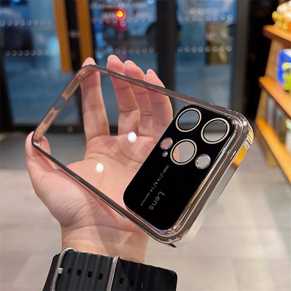 fashion plating clear hard pc glass lens phone case for iphone 13 12 14 pro max 14 plus camera protector transparent bumper cover
fashion plating clear hard pc glass lens phone case for iphone 13 12 14 pro max 14 plus camera protector transparent bumper cover