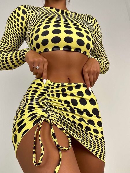 two piece dress 3 pieces bikini 2023 women drstring beach skirt long sleeve swimwear female swimsuit beachwear bathing swimming suit summer, White
two piece dress 3 pieces bikini 2023 women drstring beach skirt long sleeve swimwear female swimsuit beachwear bathing swimming suit summer, White