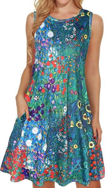 summer dresses for women beach floral tshirt sundress sleeveless pockets casual loose tank dress, Black;gray
summer dresses for women beach floral tshirt sundress sleeveless pockets casual loose tank dress, Black;gray