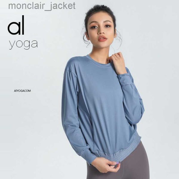 desginer alos yoga t shirt autumn loose suit fitness running sports t-shirt quick drying breathable long sleeve for women, White
desginer alos yoga t shirt autumn loose suit fitness running sports t-shirt quick drying breathable long sleeve for women, White
