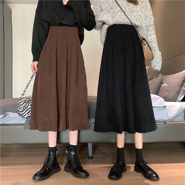 dresses rimocy vintage corduroy long skirts women 2022 spring high waist aline midi skirt woman elegant solid color pleated skirt mujer, Black;gray
dresses rimocy vintage corduroy long skirts women 2022 spring high waist aline midi skirt woman elegant solid color pleated skirt mujer, Black;gray