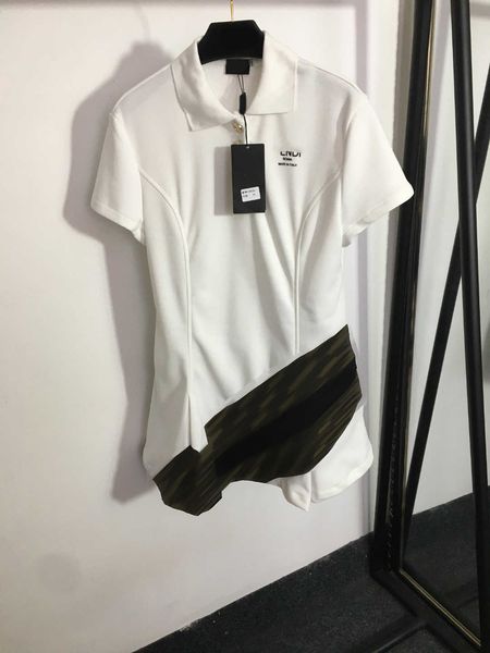 23ss women dress womens designer clothing summer dresses double f letter jacquard stitching hem polo neck short-sleeved dress womens clothin, Black;gray
23ss women dress womens designer clothing summer dresses double f letter jacquard stitching hem polo neck short-sleeved dress womens clothin, Black;gray