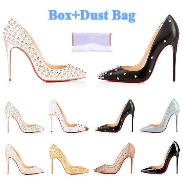 with box designer luxury women dress shoes luxurys rivets patent leather fashion outdoor sole shoe round pointed toes pumps wedding party sn, Black
with box designer luxury women dress shoes luxurys rivets patent leather fashion outdoor sole shoe round pointed toes pumps wedding party sn, Black